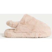 M&S Faux Fur Mule Slippers Honey