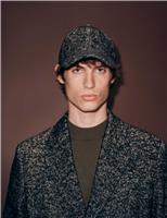 Wool Rich Herringbone Baseball Cap