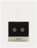 Silver Blue Knot Cufflinks