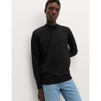 M&S Cotton Rich Crew Neck Sweatshirt Black