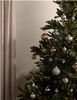 20pk Silver Grey Glass Baubles