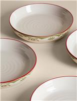 Set of 4 Winter Foliage Pasta Bowls