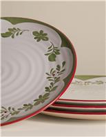 Set of 4 Winter Foliage Dinner Plates