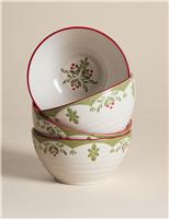 Set of 4 Winter Foliage Cereal Bowls