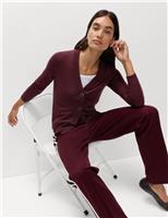 Pure Merino V-Neck Button Front Cardigan