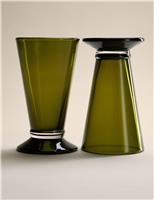 Set of 2 Footed Hi Ball Glasses
