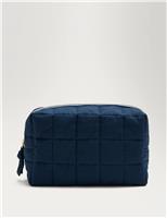 Small Checkerboard Quilted Toiletry Bag