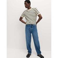 M&S Baggy Fit Denim Jeans Mid Blue