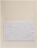 M&S Pure Cotton Floral Bath Mat White