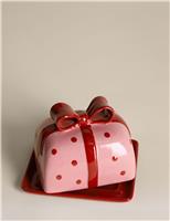 Spotty Bow Butter Dish