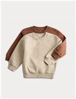 2pk Cotton Rich Sweatshirts (2-8 Yrs)