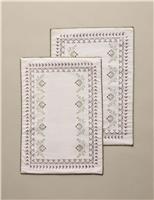 Set of 2 Pure Cotton Christmas Cosy Placemats