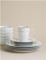 16 Piece Gilded Rim Dinner Set