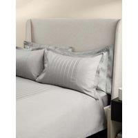 M&S X Kelly Hoppen Pure Cotton Jacquard Striped Bedding Set Grey