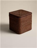 Rattan Structured Cube Storage Box