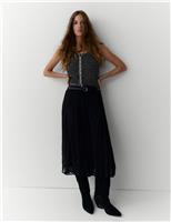 Lurex Jacquard Cropped Knitted Vest