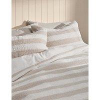 Borg And Fleece Striped Bedset