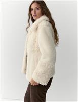 Faux Fur Panelled Coat