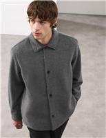 Regular Fit Wool Blend Overshirt
