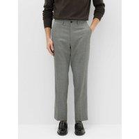 M&S Regular Fit Wool Blend Trousers Charcoal Mix