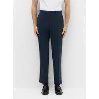 M&S Regular Fit Wool Blend Trousers Navy