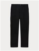 Regular Fit Wool Blend Trousers