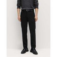 M&S Regular Fit Wool Blend Trousers Black