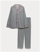 Pure Cotton Family Christmas Gingham Pyjama Set