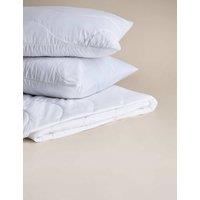 M&S Guest Essentials Mattress Protector & 2 Pack Pillow Protector Set White