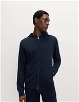 Cotton Rich Zip Through Hoodie