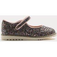 M&S Kids' Glitter Mary Jane Shoes (4 Small - 2 Large) Multi
