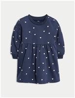 Cotton Rich Heart Print Dress (0-36 Mths)