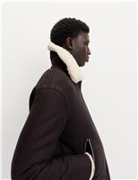 Faux Suede Aviator Jacket