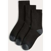 M&S 3 Pack Heatgen Thermal Ankle Socks (8 Small to 10 Large) Black