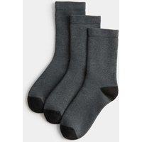 M&S 3 Pack Heatgen Thermal Ankle Socks (8 Small to 10 Large) Grey