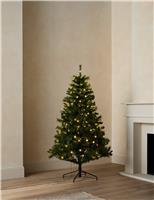 6ft Pre-Lit Pine Christmas Tree