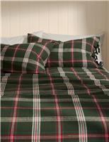 Brushed Cotton Checked Bedding Set