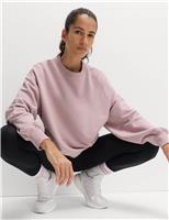 Cotton Rich Crew Neck Oversized Sweatshirt
