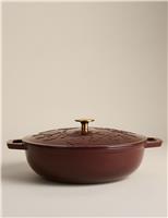 Cast Iron Floral Casserole Dish
