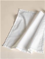 4pk Pure Cotton Beaded Edge Napkins