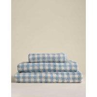 Pure Cotton Gingham Embroidered Towel