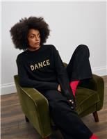 Pure Cashmere Dance Slogan Jumper