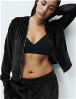 Velour Zip Lounge Hoodie