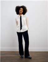 Pure Silk Pleat Detail Shirt