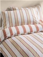 Cotton Blend Retro Striped Bedding Set