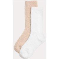 2pk Cosy Ribbed Ankle High Socks