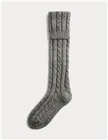 Thermal Cable Knit Knee High Socks