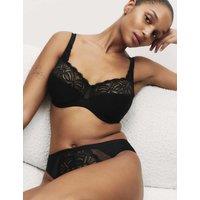 M&S Amelia Lace Wired Full Cup Bra F-J Black