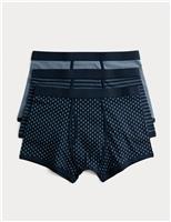 3pk Cotton Rich Cool & Fresh Geo Trunks