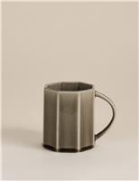 M&S Panelled Tankard Mug Grey